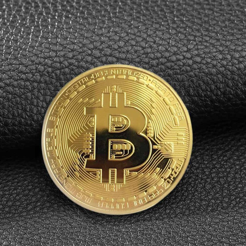 1Pc kreatywna pamiątka pozłacana Bitcoin moneta fizyczne złoto kolekcjonerskie bitcoiny kolekcjonerskie pamiątkowy prezent fizyczne