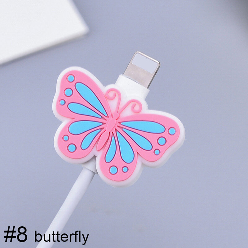 1pc Wire Cord Protector Cute insect shape Butterfly Data Line Cord Protector For iPhone Charging cable USB Charger Cable Cover