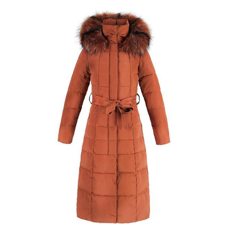 Длинная парка, модная стеганая куртка в Корейском стиле, женская зимняя одежда, 2024, плотное теплое длинное пальто, одежда с капюшоном, осенняя одежда