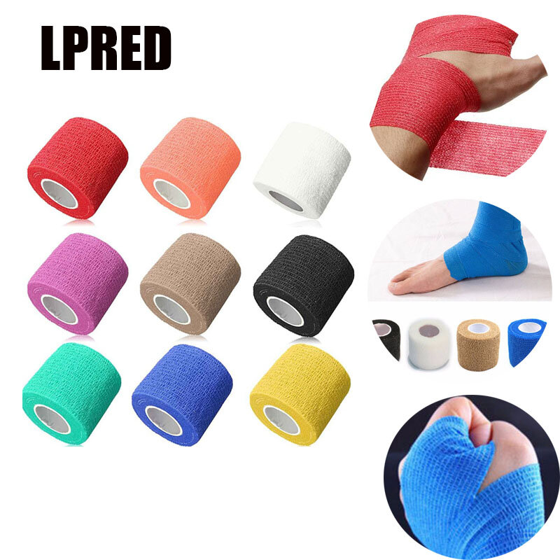 10x Security Protection Waterproof Self-adhesive Cohesive Bandages Elastic Wrap First Aid Tool Sport Body Gauze Vet Medical Tape