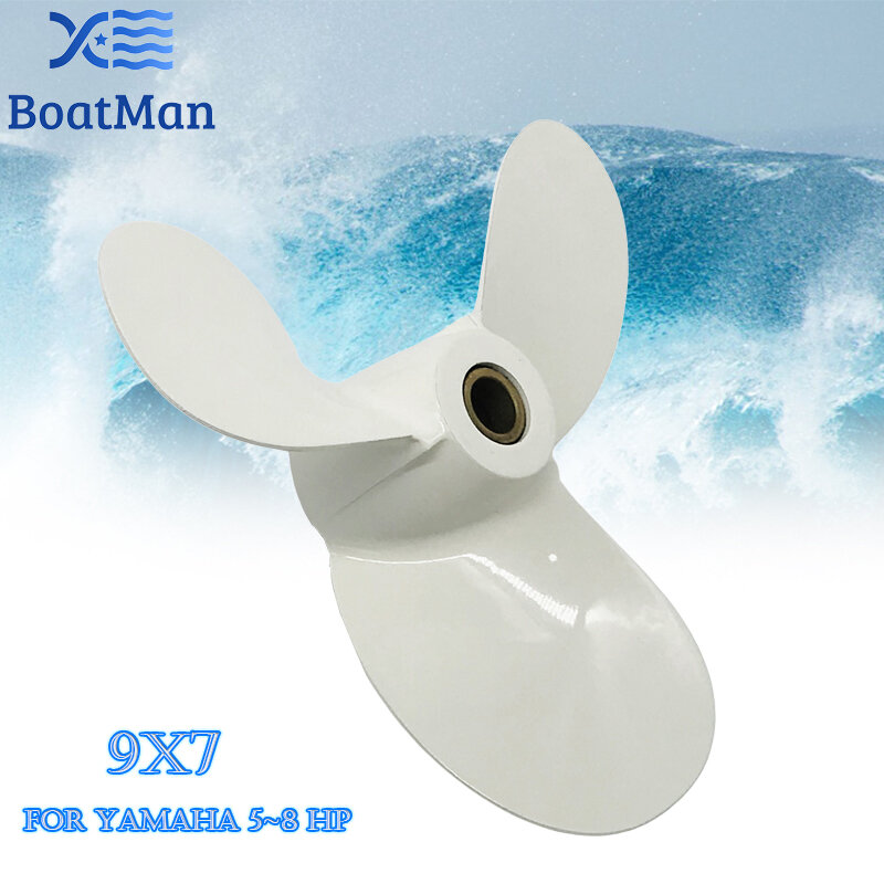 Boatman®ヤマハ用プロペラ,5-8hp,9x7,アルミニウムピン,47-45943-00-elエンジン部品