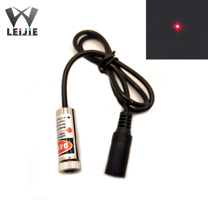 Módulo láser rojo enfocable, 650nm, 5mW, 12x35mm, punto/línea/Cruz, CC 3V / 5V / 9V/12V, módulo LED LD de 12mm