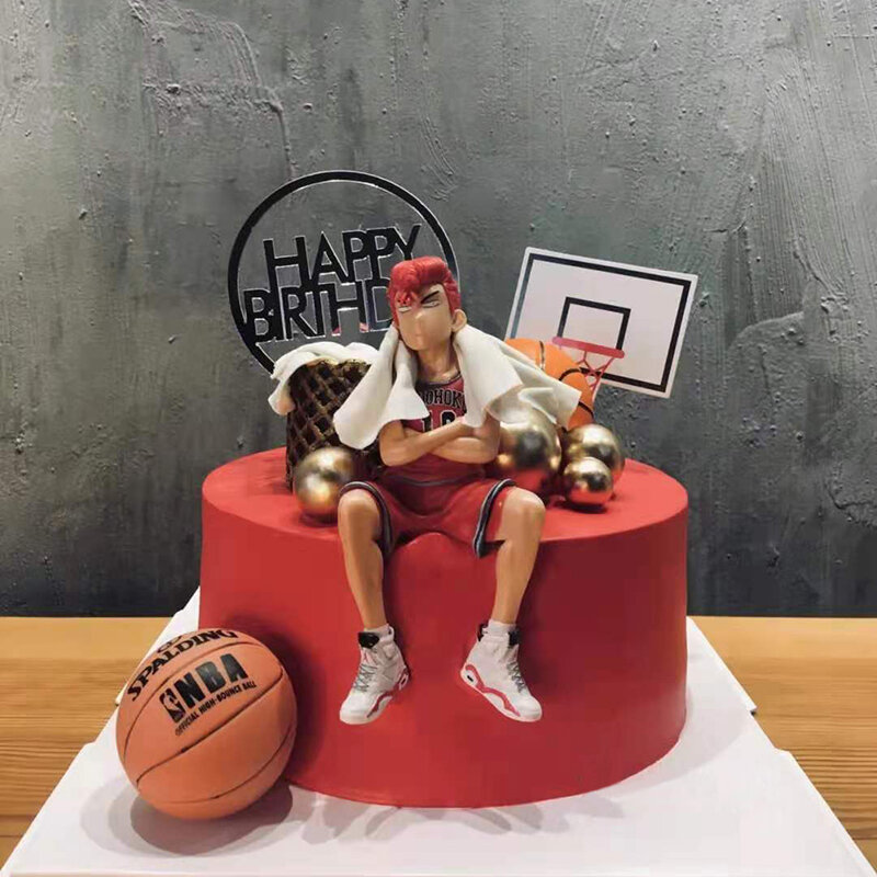 Basketbal Thema Gelukkige Verjaardag Cupcake Topper Leuke Sport Fans Cake Topper Voor Jongens Verjaardagsfeestje Dessert Taart Decoraties Gift