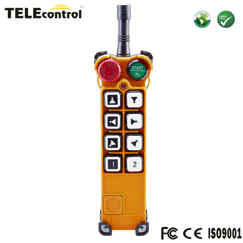 Telekontrol F26-A3 Sistem Remote Control Radio Crane Overhead Industri Nirkabel 8 Pemancar Tombol Tekan Kecepatan Ganda
