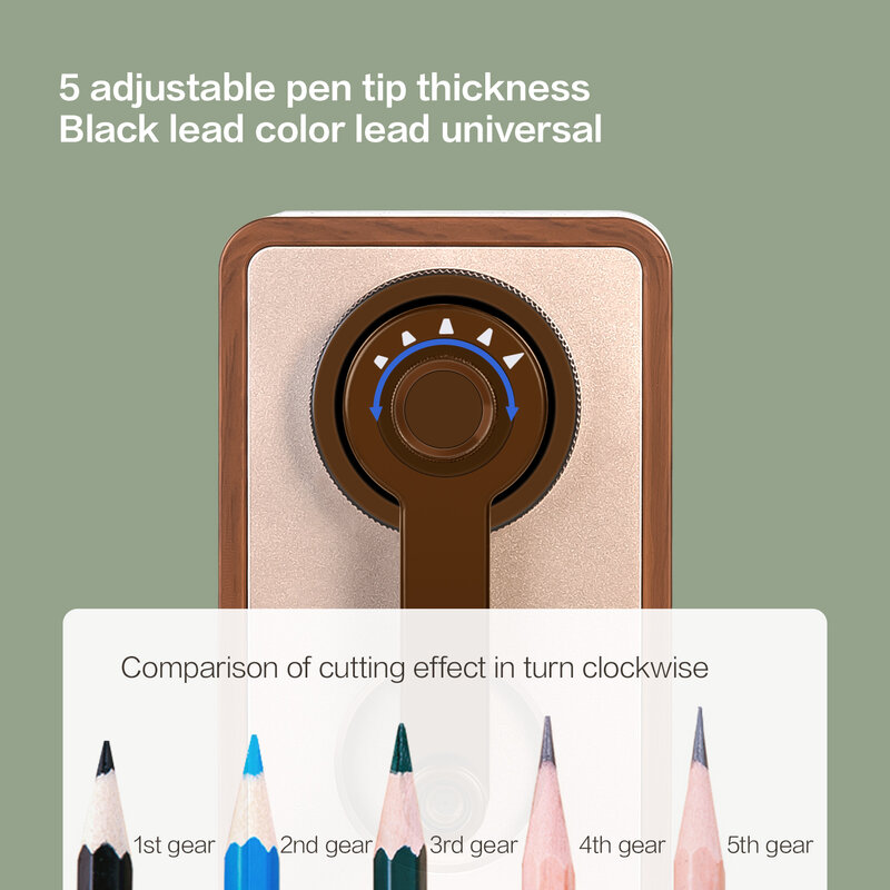 Taille-crayon réglable en 5 étapes pour étudiants, taille-crayon multifonctionnel à main