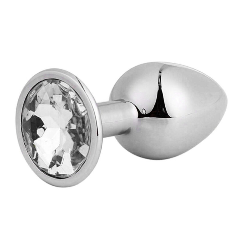 Metal cristal anal plug aço inoxidável espólio grânulos jóias anal dildo sexo bunda plug brinquedos sexuais para a mulher adulto anal brinquedos