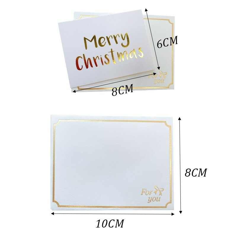 100Packs Groothandel Wit Bronzing Strijken Envelop Met Card Mini Kaarten Party Bruiloft Gelukkige Verjaardag Uitnodiging 8*6Cm