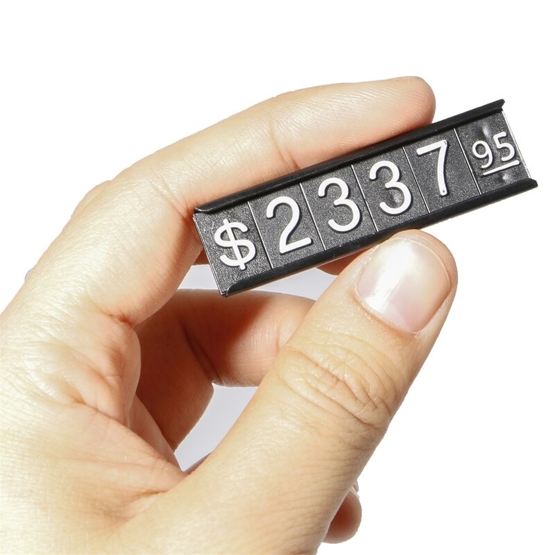 Prezzo del magnete per montaggio su mensola striscia dati digitale riutilizzabile lettera di valuta combinata dollaro usa numeri arabi segni Kit cubo prezzo