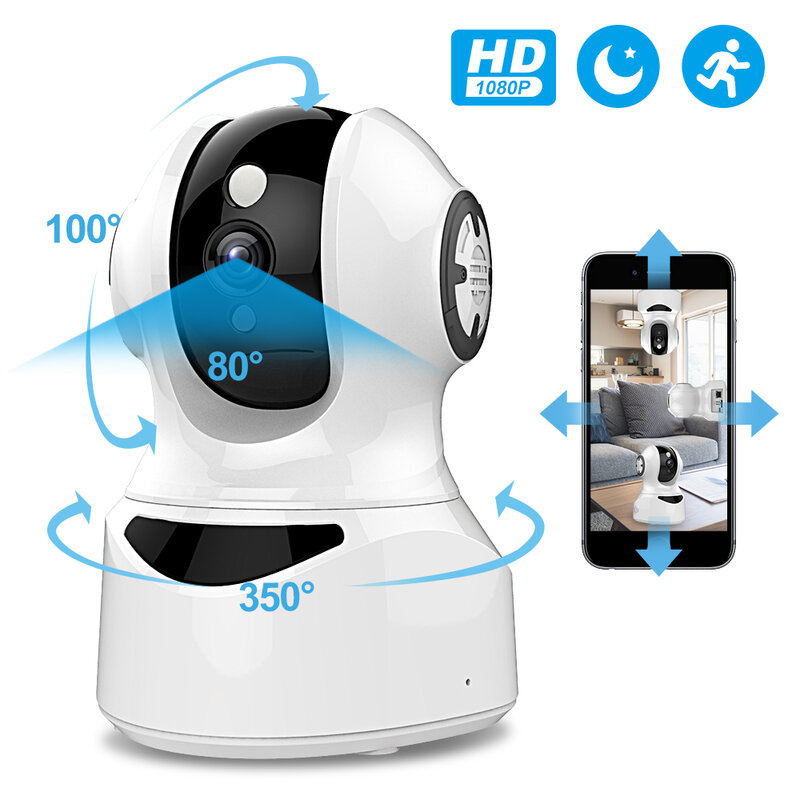 Flylinktech 1080P IP Kamera 2-Weg Audio HD Nachtsicht Motion Detection CCTV WiFi ip Kameras Indoor Hause sicherheit Baby Monitor