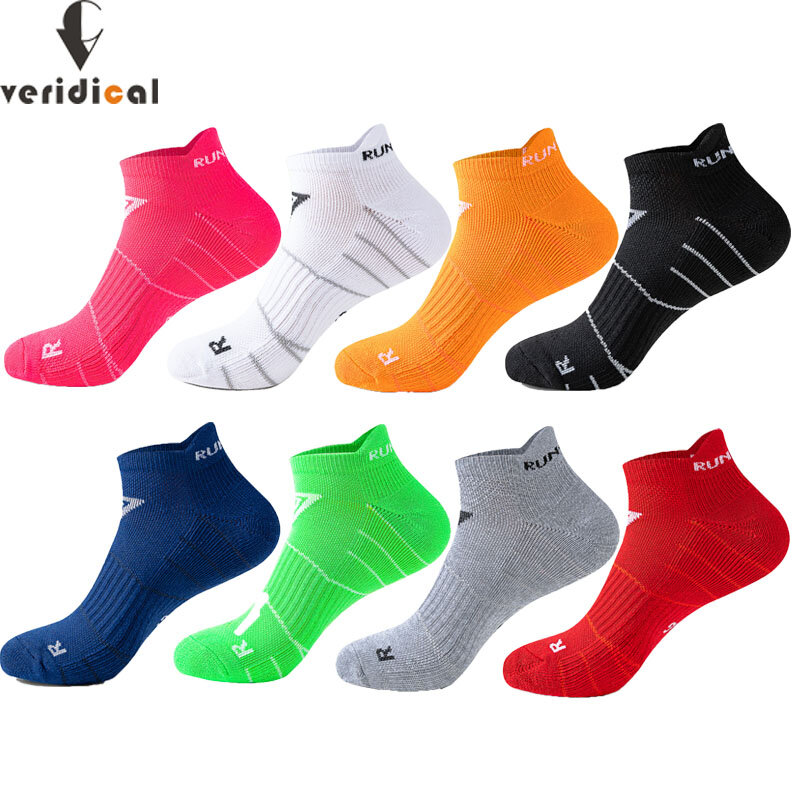 Calcetines deportivos de algodón para hombre, medias de compresión de Color brillante para correr, fútbol, baloncesto, viajes, 5 pares