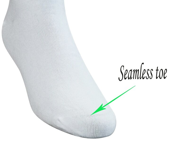 Yomandamor-Meias masculinas Coolmax tornozelo extra-largo diabético, dedo do pé sem costura, 5 pares
