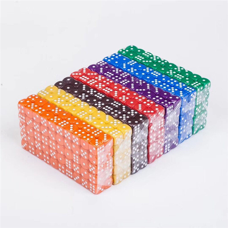 10 pezzi di alta qualità 16mm Multi colore a sei lati Spot D6 giochi dadi a punta opaca per Bar Pub Club Party gioco da tavolo