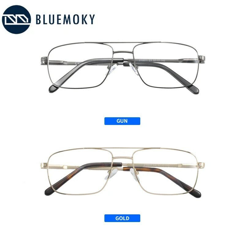 بلوموكي وصفة طبية النظارات التقدمية الرجال مزدوجة شعاع قصر النظر البصرية النظارات الإطار مكافحة الضوء الأزرق نظارات فوتوكروميك
