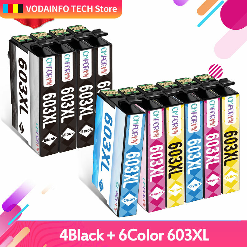 Cartucho de tinta para impresora Epson XP, recambio de tinta Compatible con 603XL, T603, 2100, 2105, 3100, 3105, 4100, 4105, 2810, 2830