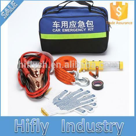 Auto notfall sicherheit kit sicherheit hammer schlepptau seil dot handschuhe isolierband batterie kabel tragbare reflektierende