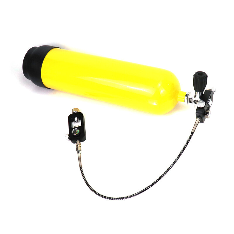 New Diving Scuba Yoke To Scuba Yoke Cylinder Fill Station Decanting / Equalising Pressure With Gauge Hose Quick Disconnect