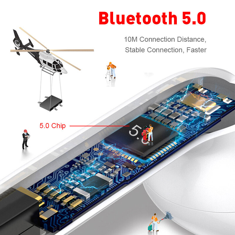NAIKU i9s i12 TWS bezprzewodowy zestaw słuchawkowy dotykowy klucz Bluetooth 5.0 Sport słuchawki Stereo dla Xiaomi Huawei Samsung inteligentny telefon