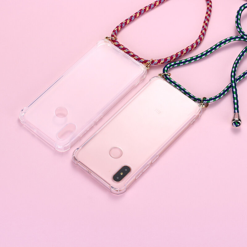 Strap Cord Chain Phone Tape Necklace Lanyard Mobile Phone Case for Carry to Hang For XIAOMI MI Redmi 3 5 6 7 8 9 A3 9T K20 6A A2