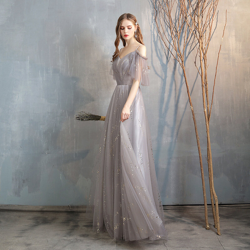 Женское длинное Сетчатое платье, длинное серое пляжное платье макси в стиле Звезд, 10 стилей, весна-лето 2020