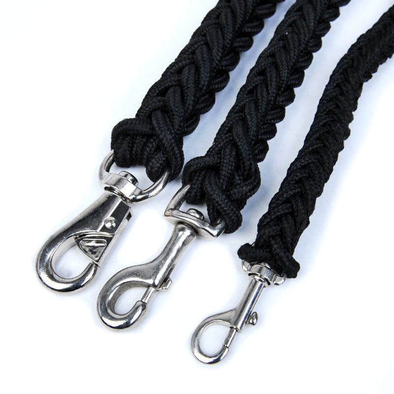 中型の犬の鎖,編組ロープ,耐咬傷,厚手の短いロープ,ペット用品,115cm