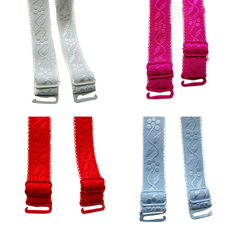 Bretelles de soutien-gorge élastiques à double ouverture pour femmes, 1 paire, 34cm