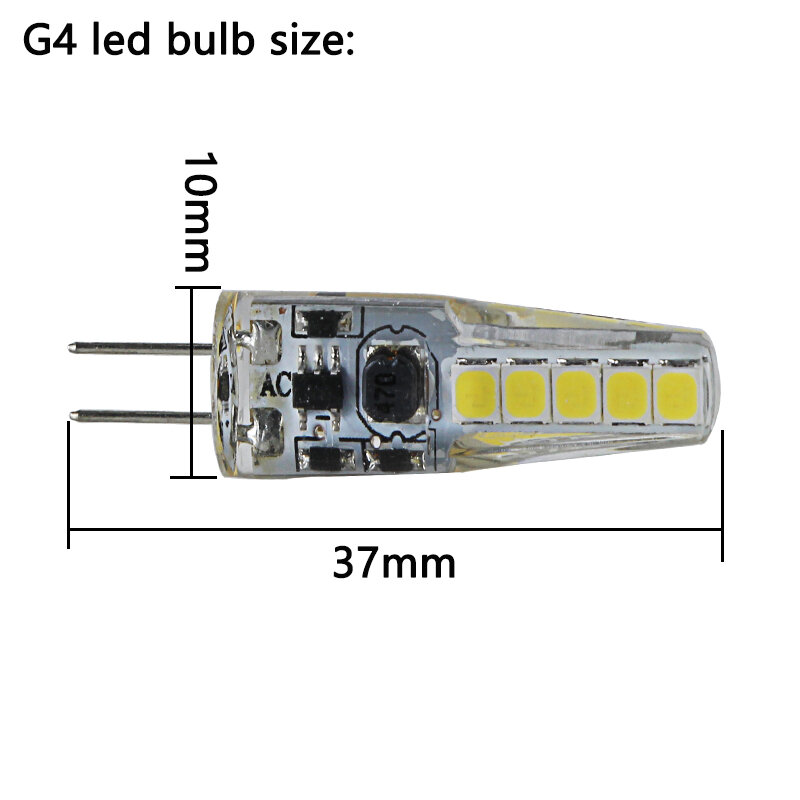 Lampada Led-lampe G4 Mini Scheinwerfer 12v 24 v Super 2W Energiesparlampe 12 24 V Volt für Hause Kronleuchter Dekoration Beleuchtung