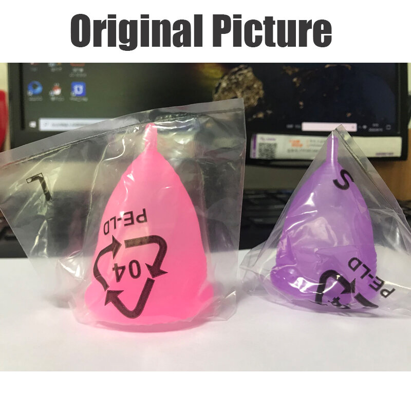 Medical Silicone Menstrual Cup&Foldable Cup Feminine Hygiene Menstrual Period Reusable Vaginal Cups gift Face Cleansing Brush