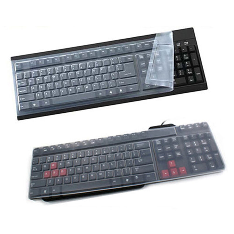 Capa universal para teclado de silicone, 108 teclas, desktop, computador, película protetora, 17 polegadas