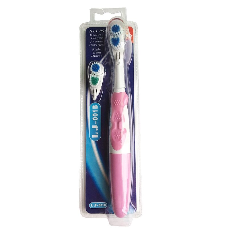 Electric toothbrush with 2 pcs toothbrush heads + 4734 Cross bristled electric toothbrush head