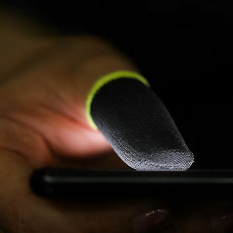 1 Paar Carbon Fiber Vinger Mouw Antislip Ademend Vinger Gaming Handschoenen Voor Iphone/Een-Droid/ios Mobiele Telefoon/Tablet A0NC