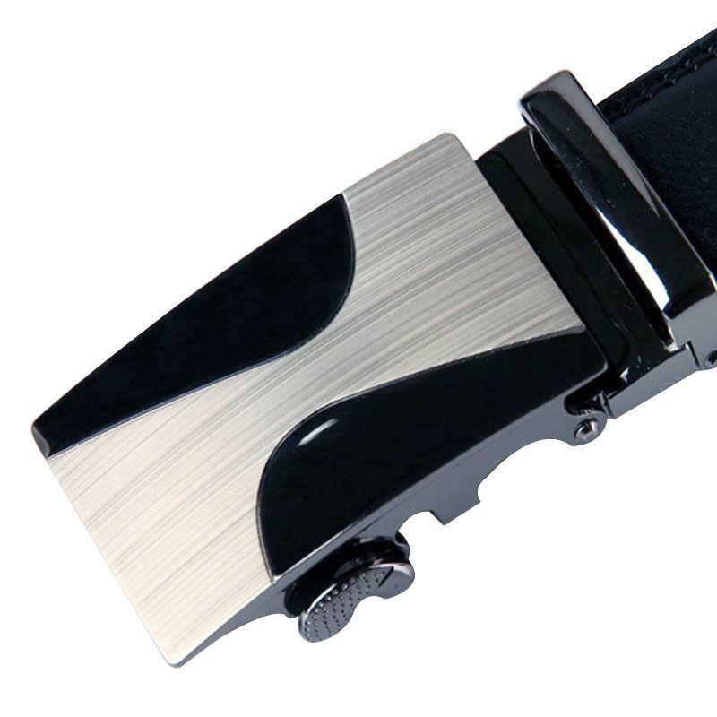 Hebilla de cinturón de cuero automática de aleación para hombre, cinturones de cintura de trinquete, hebillas para cinturones de negocios