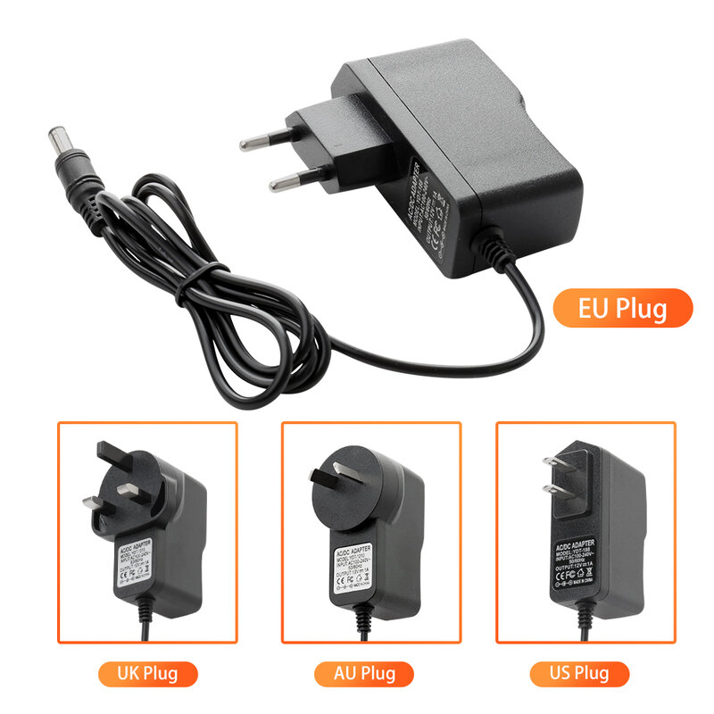 Techage AC 100-240V DC 12V 1A 3meter AC/DC Power adapter charger Power Adapter for CCTV IP Camera 2.1mm * 5.5mm