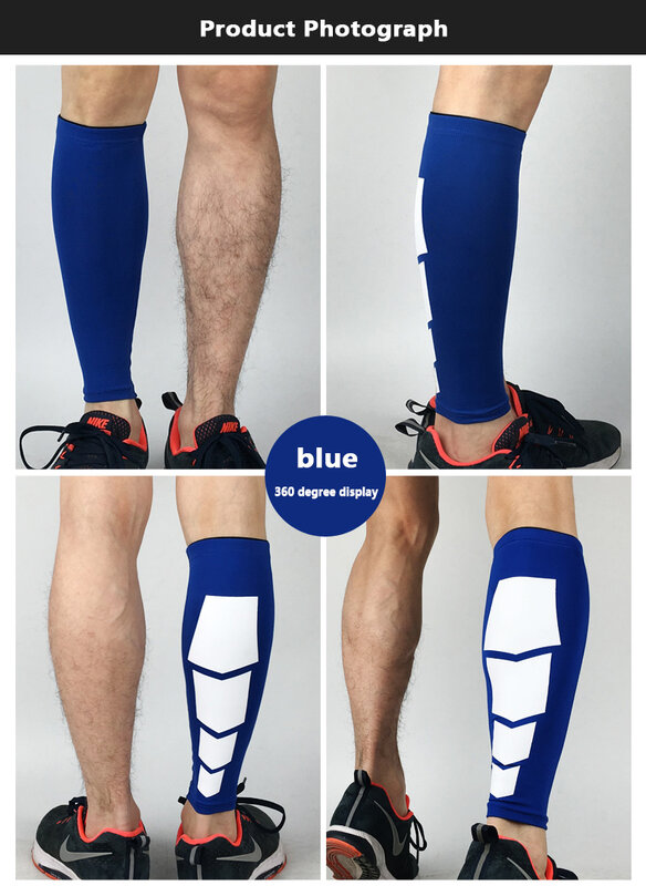 Meias de compressão unissex até o joelho, meias de suporte e tornozelo unissex, atlética para ciclismo, com caneleira, 1 peça