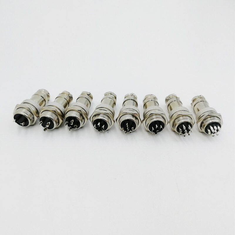 1set 5/8" GX16 2/3/4/5/6/7/8/9 Pin Male plug & Female socket 16mm L70-78 Circular Aviation Socket Plug Wire Panel Connector