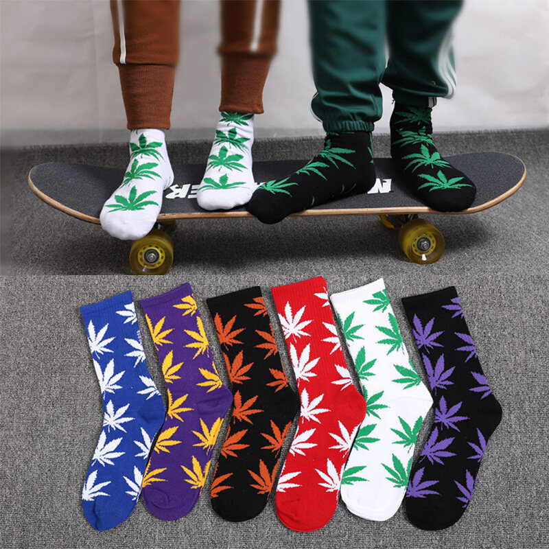Кленовые носки с листьями, мужские и женские хлопковые носки, в Корейском стиле Харадзюку, для скейтборда, для Ford