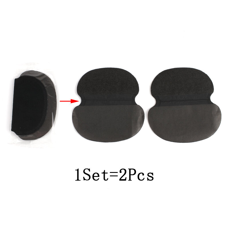 100 pces (50 pares) almofadas de suor descartáveis preto não-tecido tecidos axilas anti suor protetor absorvente axilas adesivo gaxeta