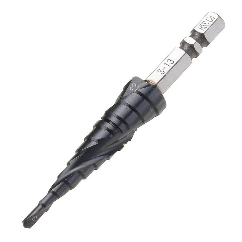 HRC89 M35 Cobalt TiAlN Coated Step Drill Bit 3-13/6-25/6-35mm 1/4 Inch Hex Shank Metal Drilling Hole Opener For Stainless Steel