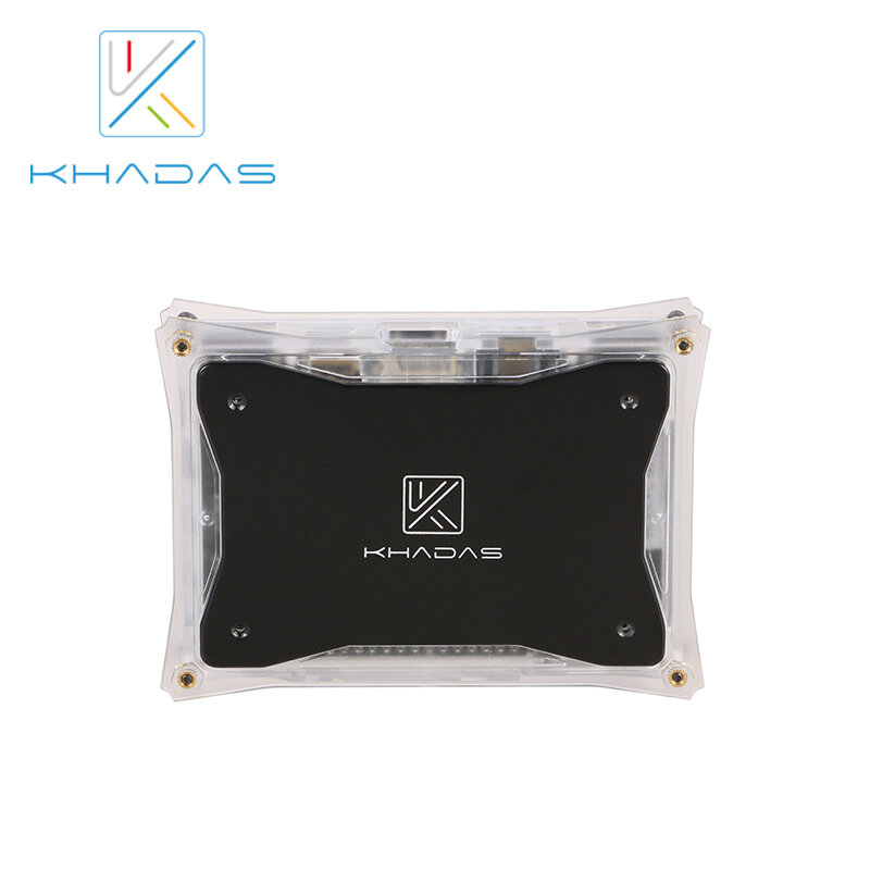 Khadas VIMs SBC 시리즈용 DIY 케이스, 레드, 퍼플, 투명 금속판 포함