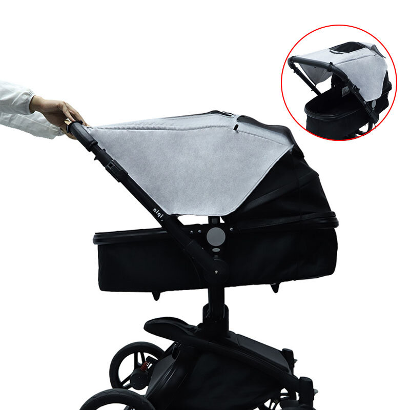 Protetor solar para carrinho de bebê de alta paisagem, acessórios, toldo, capa uv, carro bidirecional, bloqueio de luz universal
