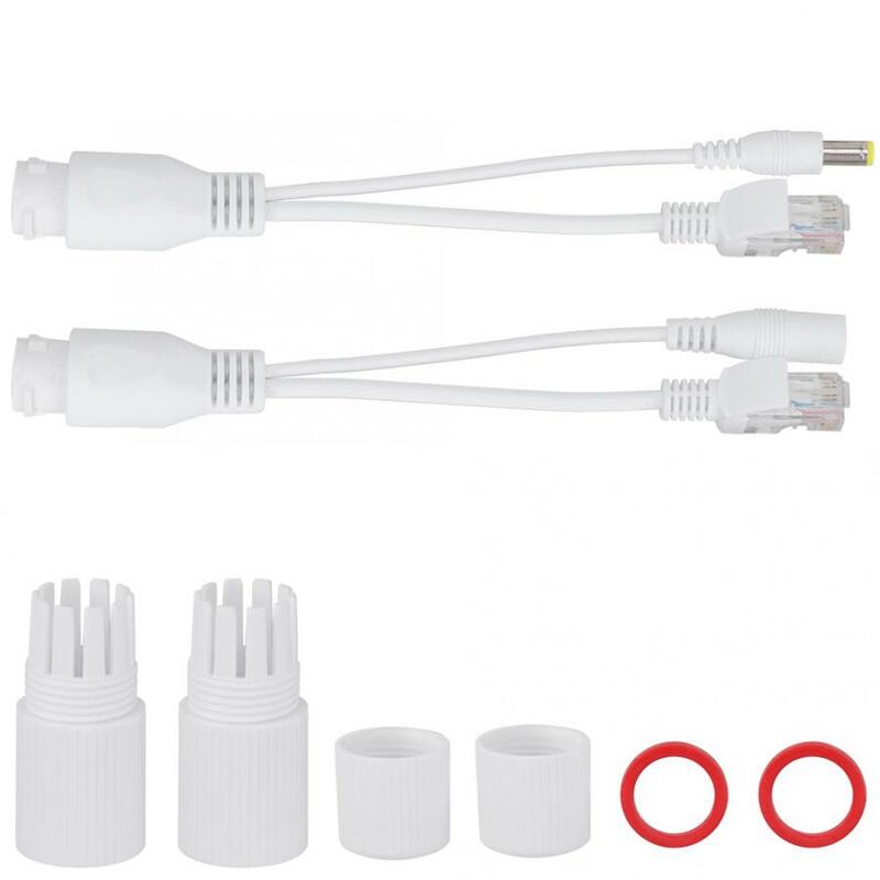 Kit de inyector/divisor POE con tapa impermeable, alimentación sobre Ethernet, Cable adaptador POE pasivo, combinador, interruptor POE, 10 pares