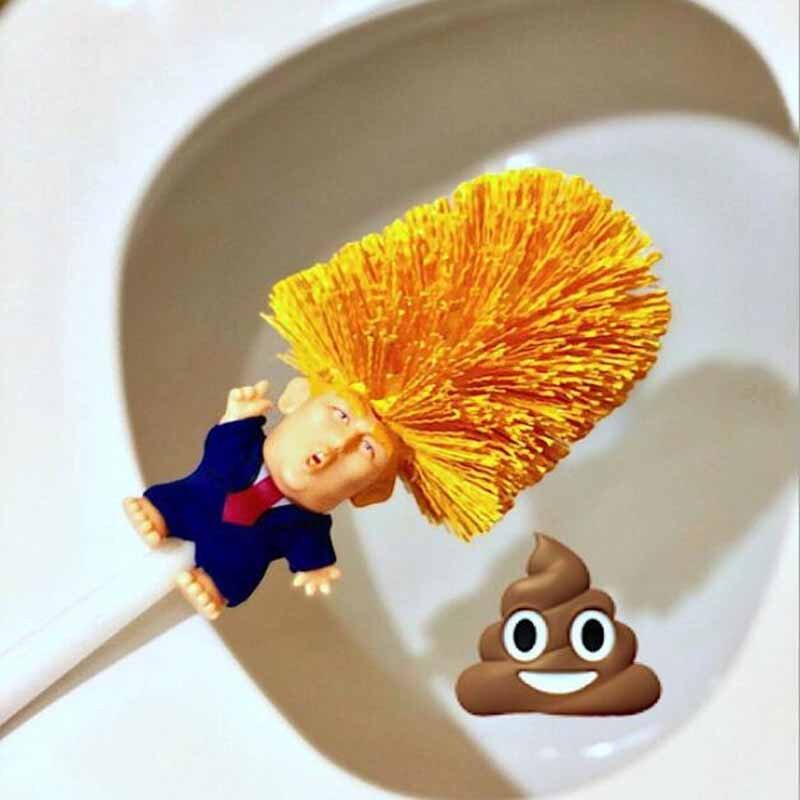 Toilet Brush WC Borstel Emmanuel Macron Brosse Original Trump Toilet Brush Make Toilet Great Again Commander In Crap