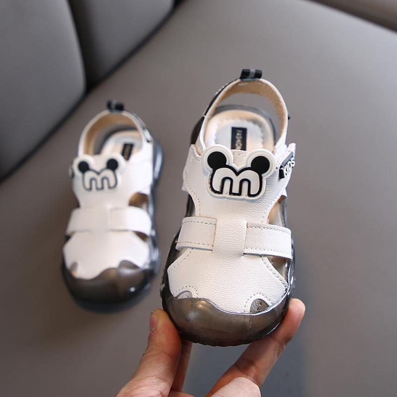 Summer Kid Boys Sandals Cartoon Child slipper Infant Soft Bottom Shoes Casual Breathable Non-slip Footwear