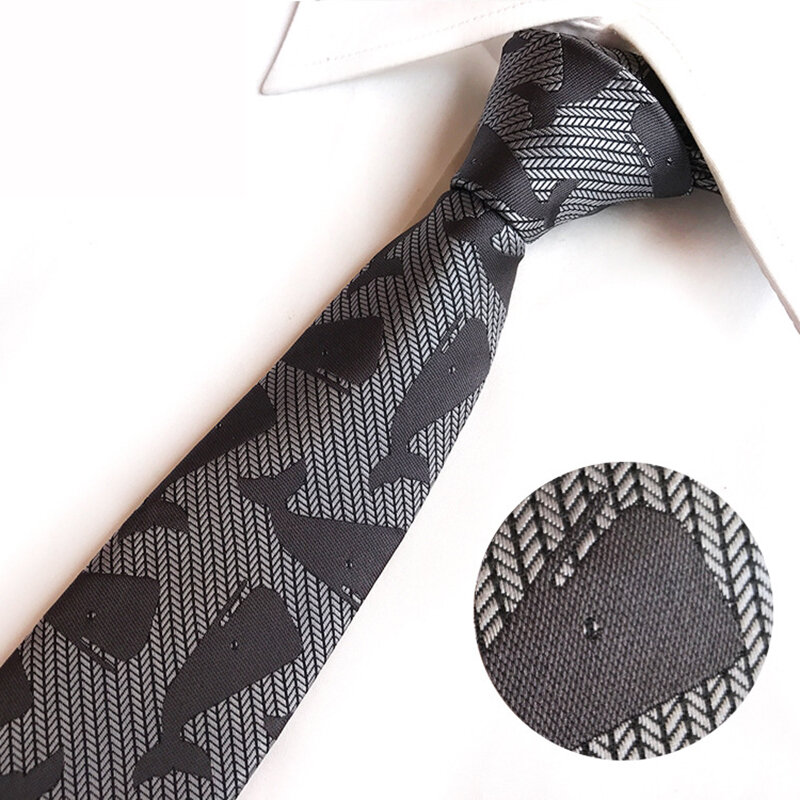 Ricnais 6cm wąski krawat męski krawat nadrukowana moda krawat kwiatowy krawaty na wesele mężczyzna prezent akcesoria męski krawat
