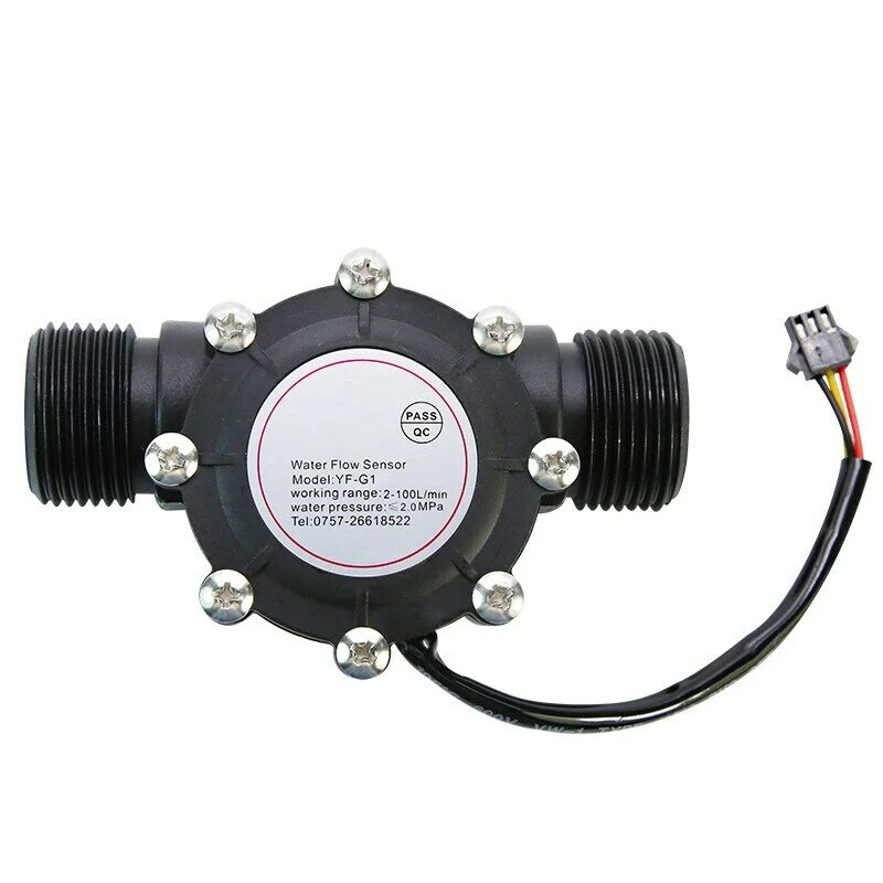 Capteur de débit d'eau 1/2 "3/4" 1 "2" DC5-18V, débitmètre à effet Hall, contrôle de l'eau, interrupteur