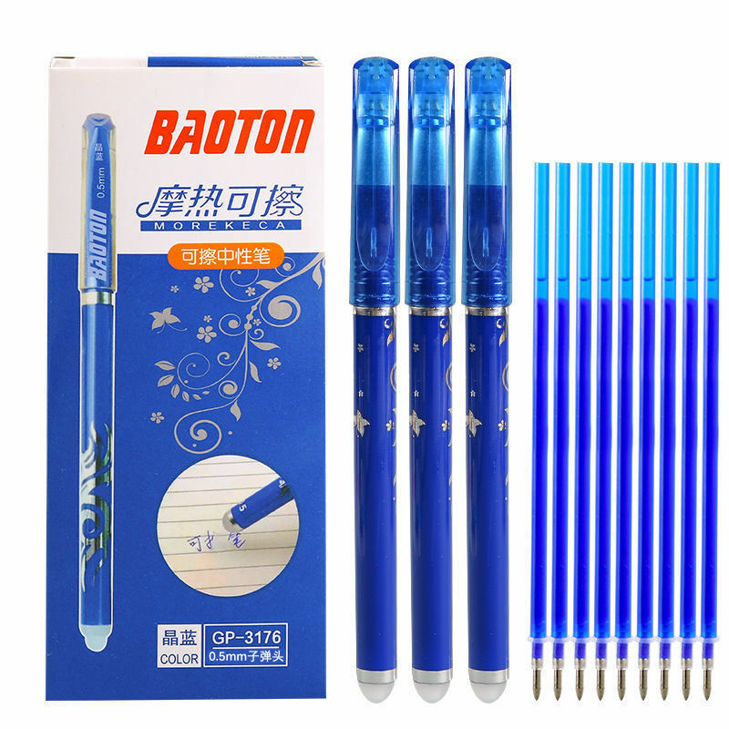 Stifte Löschbaren Gel Stift 0,5mm Minen Stangen Waschbar Griff Schule Bürobedarf Schreibwaren