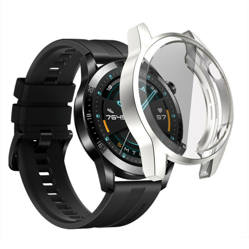 Funda de reloj para Huawei Watch GT 2 de 46mm, funda protectora de tpu suave HD de pantalla completa para Huawei gt 2, funda protectora para reloj, accesorios