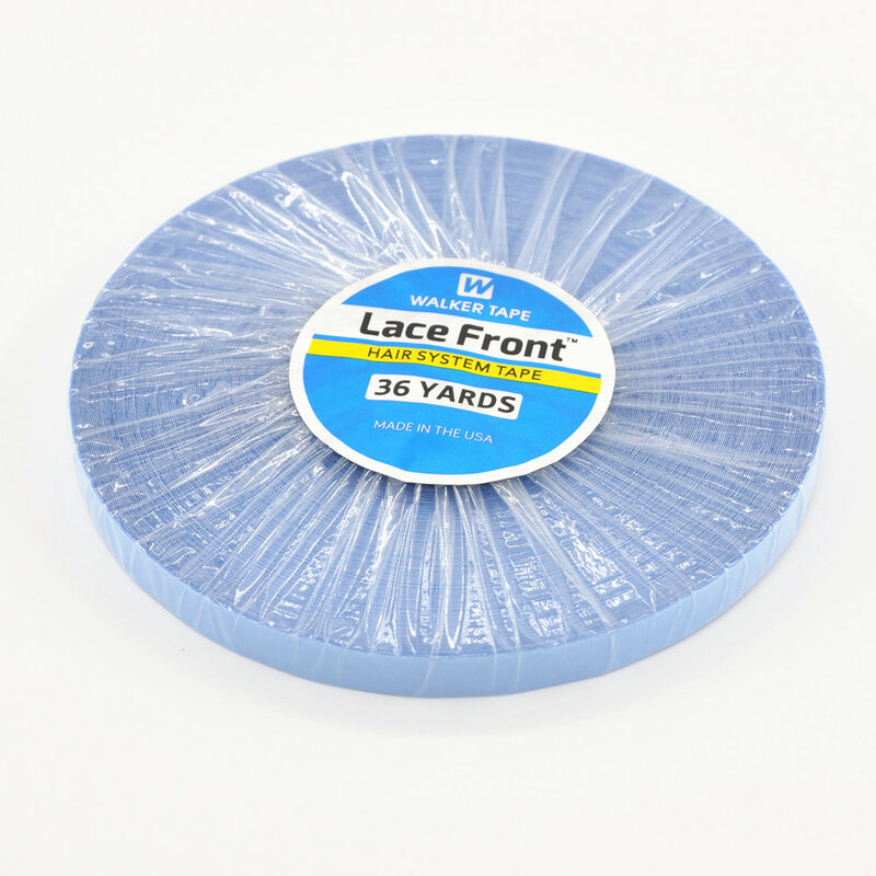 양면 접착 헤어 익스텐션 테이프, 블루 레이스 프론트 가발 테이프, 0.8cm