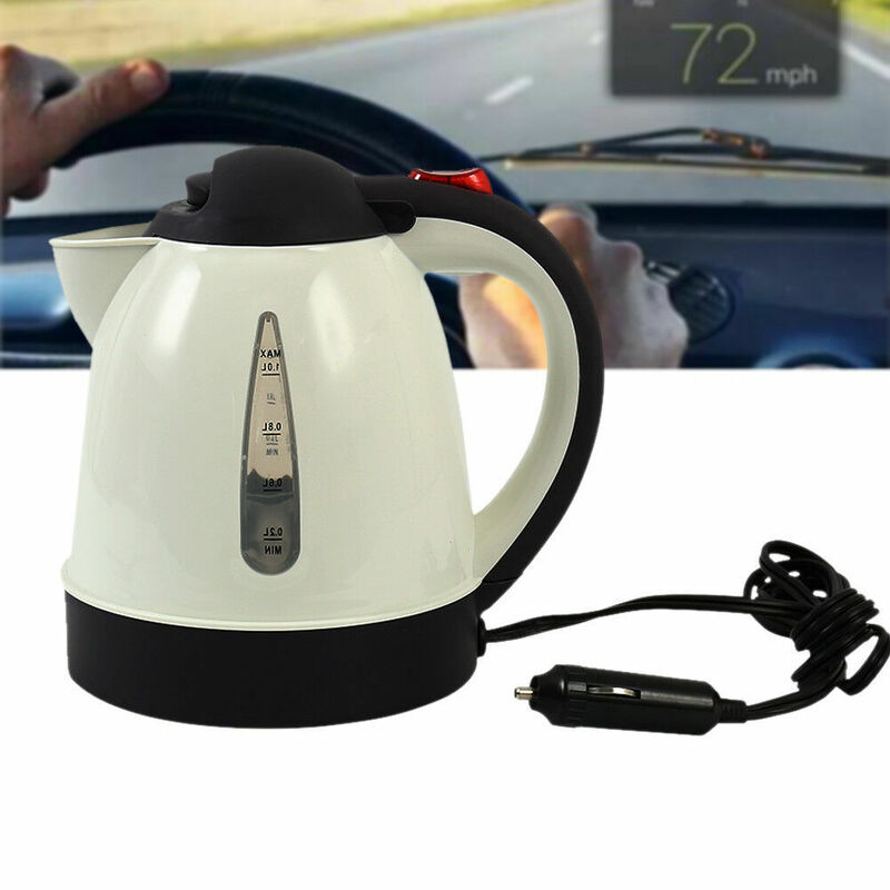 Bollitore elettrico per auto 12V 24V 1L caldaia portatile da viaggio di grande capacità auto camion viaggio caffè teiera riscaldata