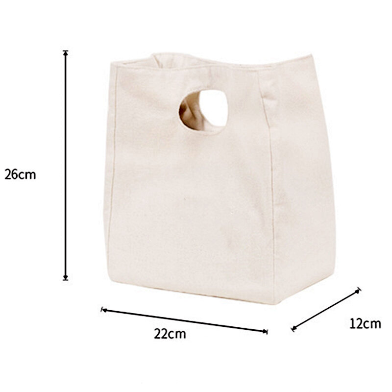 Pranzo al sacco funzionale stampato a fiori borsa per Bento in tela isolata portatile borsa termica per Picnic per alimenti termici per donna bambini