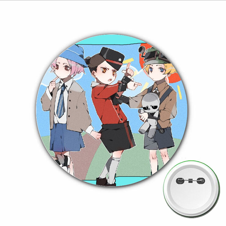 3 buah Game anime identitas V lencana Cosplay pin bros lucu untuk tombol pakaian Aksesori ransel tas lencana